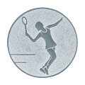 Emblém tenis - žena, pr. 25 mm, bronz