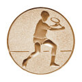 Emblém tenis - muž, pr. 25 mm, bronz