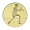 Emblém tenis - muž, pr. 25 mm, bronz