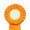 Kokarda jednořadá standard, pr. 8 cm, oranžová