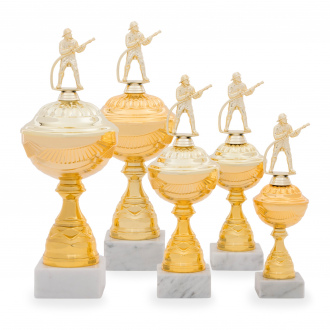 Pohár EDICE HASIČI, výška 44 cm, zlatý