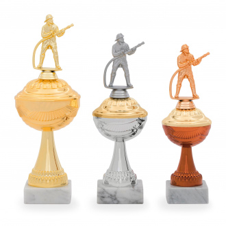 Pohár EDICE HASIČI, výška 35 cm, zlatý