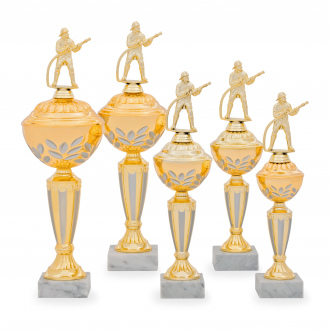 Pohár EDICE HASIČI, výška 45 cm, zlatý/stříbrný