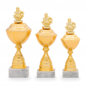 Pohár EDICE HASIČI, výška 27 cm, zlatý