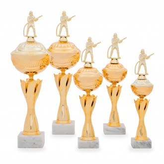 Pohár EDICE HASIČI, výška 39 cm, zlatý