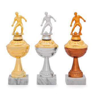 Pohár EDICE FOTBAL, výška 31 cm, zlatý