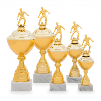 Pohár EDICE FOTBAL, výška 30 cm, zlatý