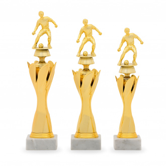 Pohár EDICE FOTBAL, výška 31 cm, zlatý