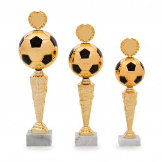 Pohár EDICE FOTBAL, výška 54 cm, zlatý/černý