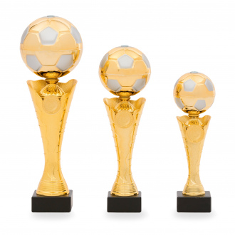 Pohár EDICE FOTBAL, výška 31 cm, zlatý/stříbrný