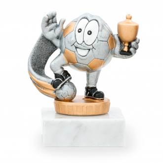 Trofej s fotbalovou tématikou, výška 10 cm, vícebarevná