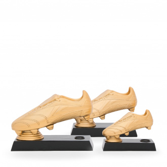 Trofej kopačky v luxusním provedení, 15 x 12 cm, zlatá/černá