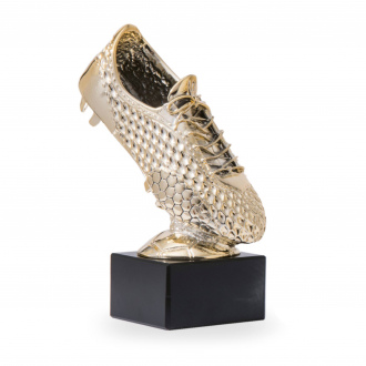 Trofej kopačky v luxusním provedení, výška 18 cm, zlatá