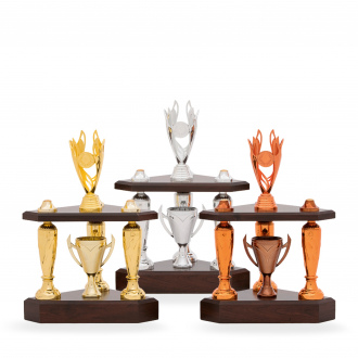 SLOUPOVÝ pohár, výška 32 cm, zlatý