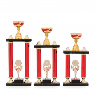 SLOUPOVÝ pohár, výška 45 cm, zlatý/červený