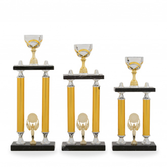 SLOUPOVÝ pohár, výška 50 cm, stříbrný/zlatý