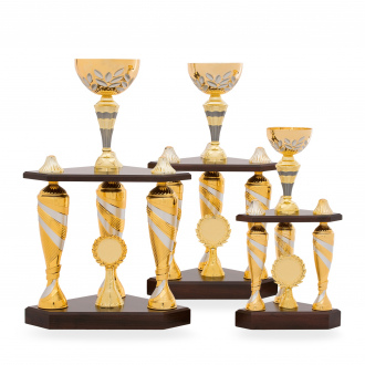 SLOUPOVÝ pohár, výška 43 cm, zlatý/stříbrný