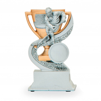 Trofej se symbolem hokeje, výška 12 cm, stříbrná/zlatá