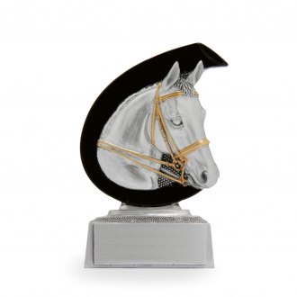 Plaketa s hlavou koně, výška 10 cm, vícebarevná