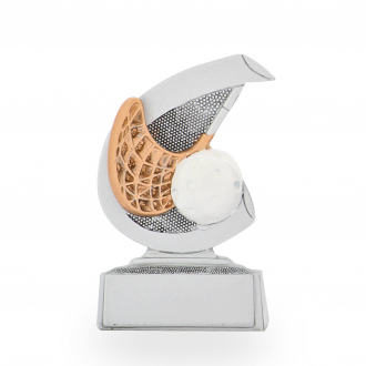 Plaketa se symbolem florbalu, výška 10 cm, vícebarevná