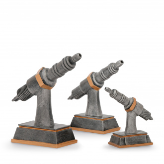 Trofej se symbolem motorismu, výška 13 cm, vícebarevná