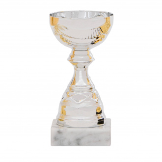 Účastická cena, výška 14 cm, stříbrná