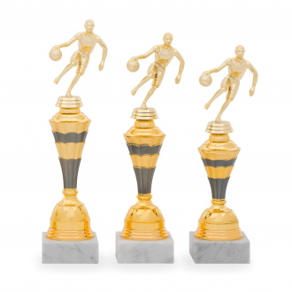 Stojánek na figurku, výška 29 cm, zlatý/stříbrný