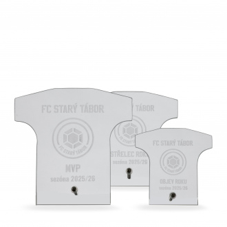 Skleněná plaketa s laserovým gravírováním, 100x100mm