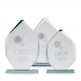 Skleněná plaketa s laserovým gravírováním, 120x180mm