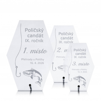 Akrylátová plaketa ekonom s laserovým gravírováním, 100x150mm