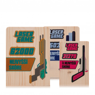 Dřevěná plaketa masiv s plnobarevným potiskem, 100x150mm