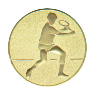 Emblém tenis - muž, pr. 25 mm, bronz