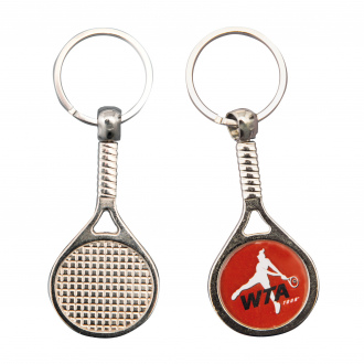 Klíčenka tenis, 31x55 mm, stříbrná