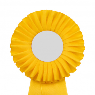 Kokarda jednořadá STANDARD, průměr 11 cm, žlutá