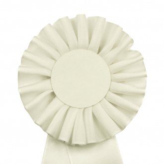 Kokarda jednořadá STANDARD, průměr 11 cm, bílá