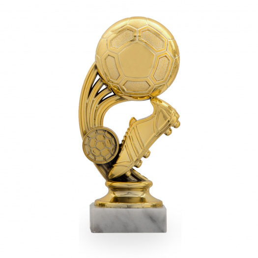 Figurka fotbal, výška 18 cm, zlatá