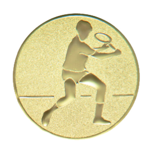 Emblém tenis - muž, pr. 25 mm, bronz