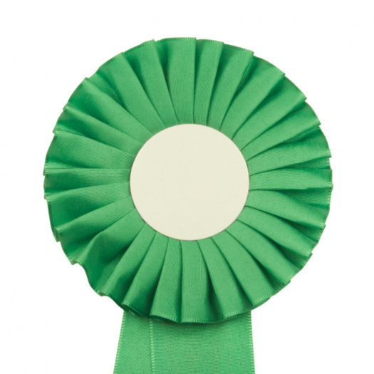 Kokarda jednořadá STANDARD, průměr 11 cm, zelená
