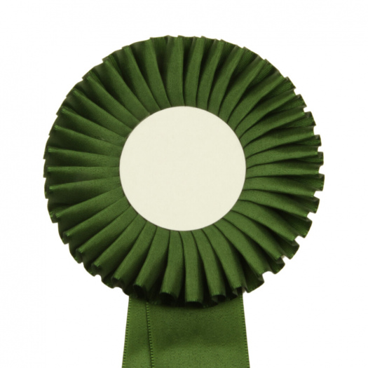 Kokarda jednořadá STANDARD, průměr 11 cm, tm.zelená