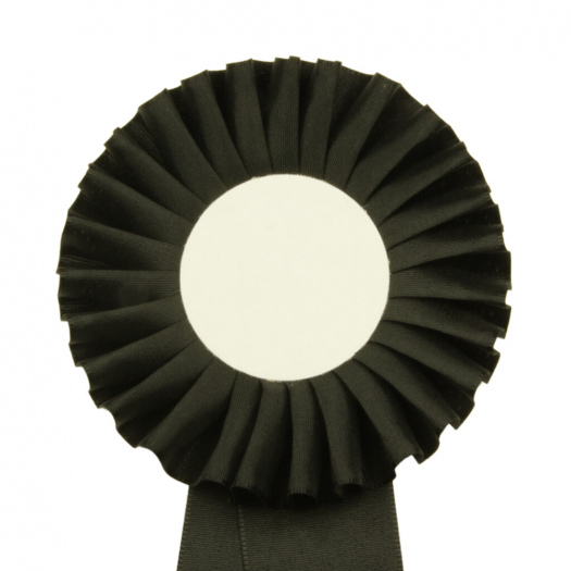 Kokarda jednořadá STANDARD, průměr 11 cm, černá